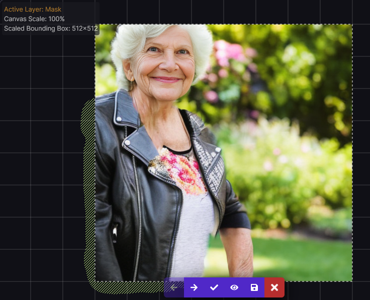 just like magic, granny with a biker's jacket